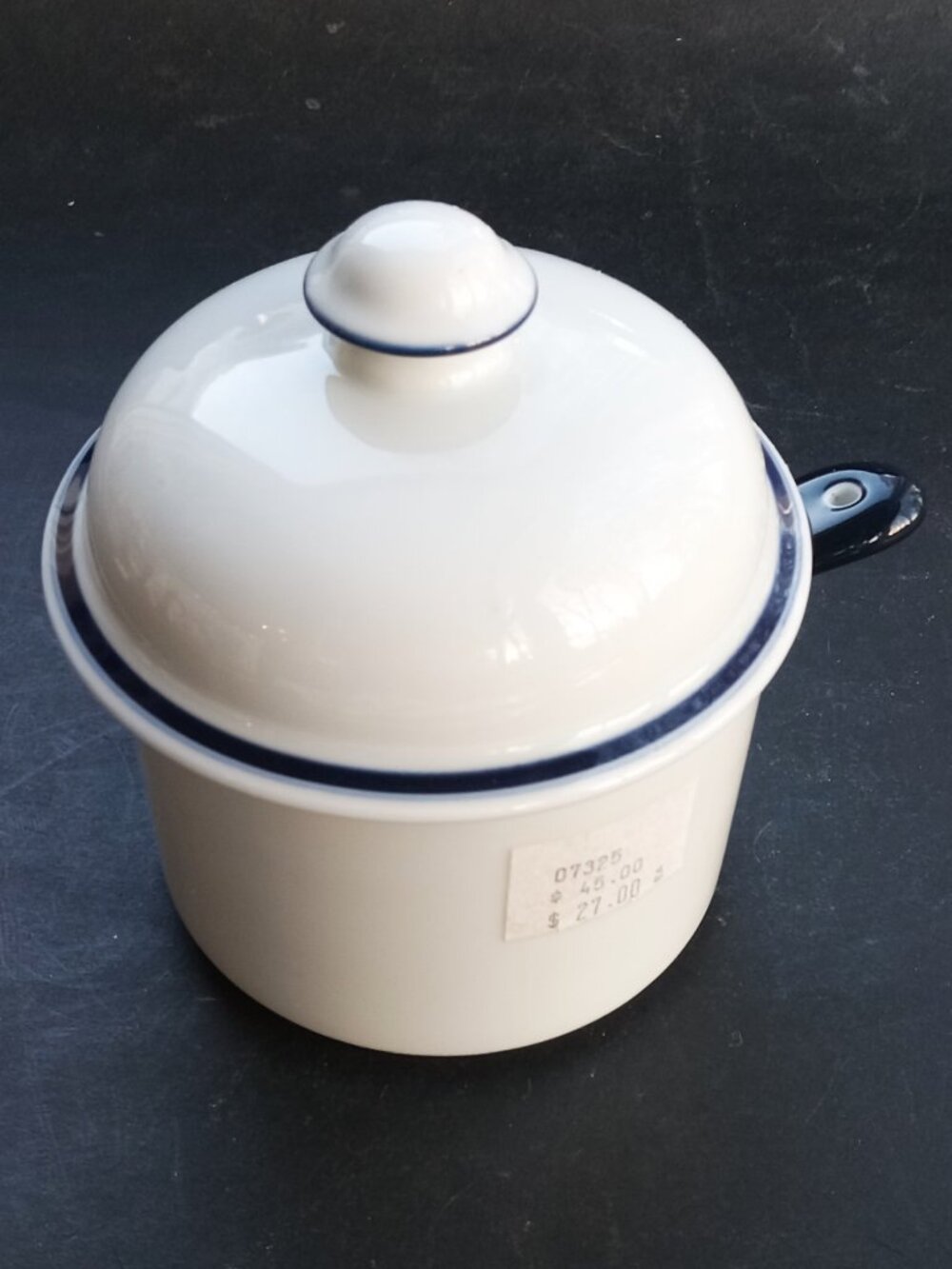 Dansk Christianshavn Blue Sugar Jam Lidded Bowl Original SPOON Portugal Not Used